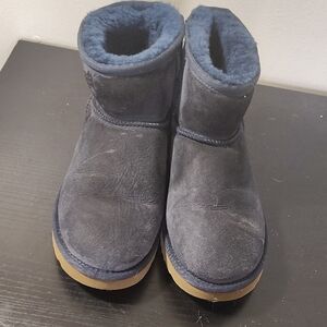 Cozy Blue Shearling Boots